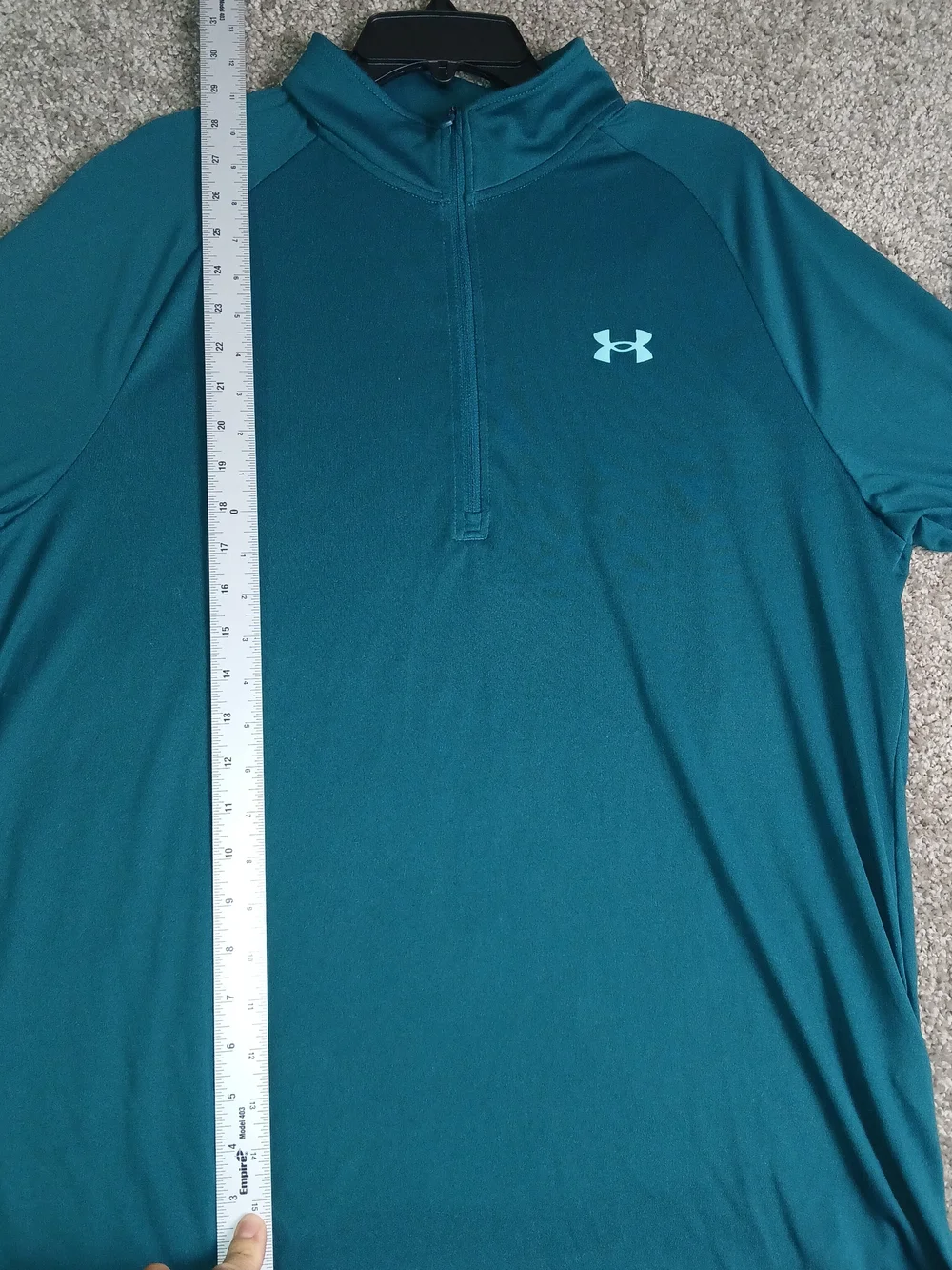 Under Armour Teal Long Sleeve‎ 1/2 Zip Performance Shirt for Men XL